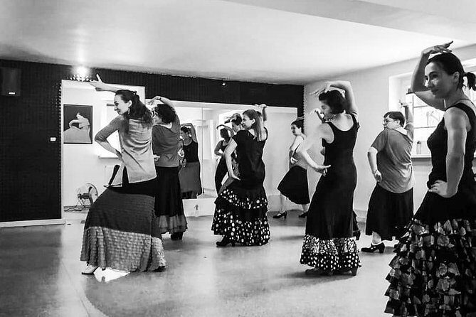 Flamenco Dance Masterclass - Studio setup in Seville: mirrors, wooden floor, and real sound