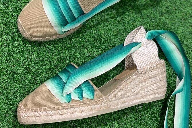 Make Authentic Espadrilles in Seville - Stitching at the workshop tables: From base and laces to your finished pair