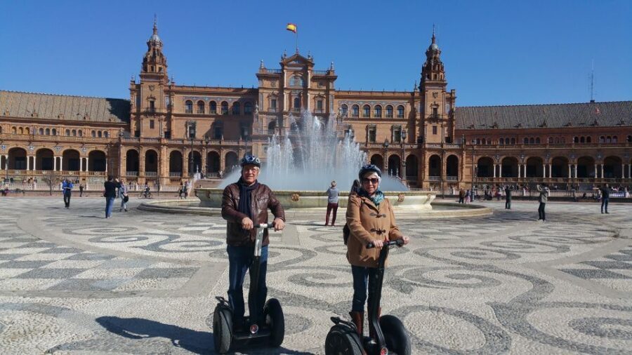 Seville: 1, 2 or 3 Hour Segway Tour - C. Arjona start: helmets, hairnets, and the practice session