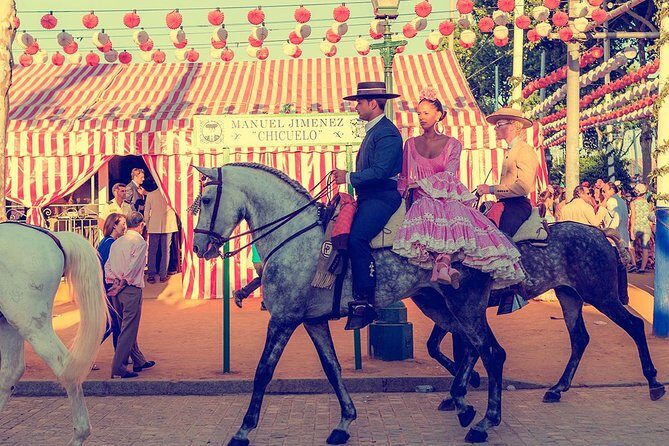 Seville April Fair Private Tour - Horse Buggy Pickup and the Fair Entrance at Portada de la Feria de Abril