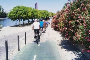 Seville Bike Tour Following the Guadalquivir River - The ride itself: gliding along the Guadalquivir