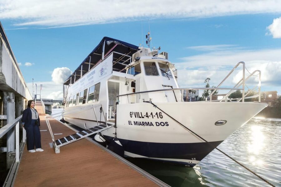Seville: Guadalquivir Boat Tour with Optional Lunch/Dinner - Where You Meet: Muelle Nueva York and the Juan Sebastián el Cano Statue