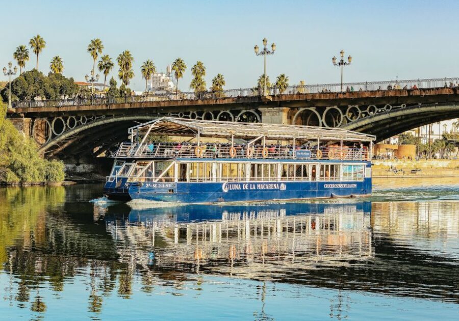 Seville: Guadalquivir River Cruise - Torre del Oro, Triana, and the Puente de Triana (1852) moments