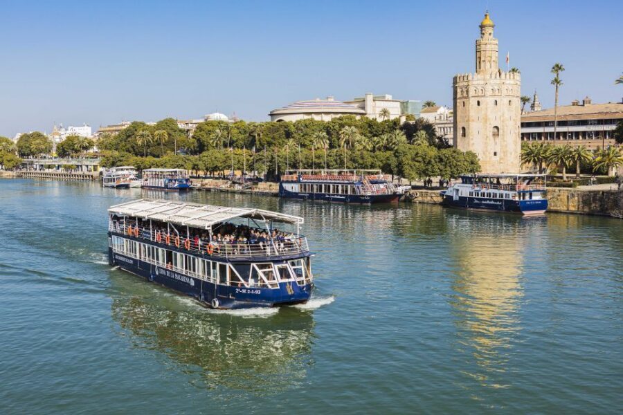 Seville: Panoramic Cruise, Hop-On-Hop-Off Bus & Walking Tour - Hop-On-Hop-Off in Seville: Monumental vs Romantic by Night