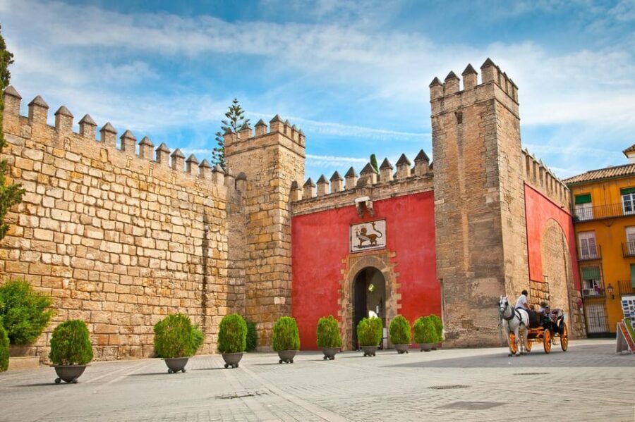 Seville: Tour Alcázar, Cathedral & Giralda Priority Access - Where You Meet in Seville (Plaza Virgen de los Reyes, Red Flag)