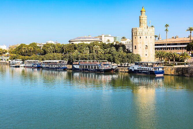 Tour in Seville Tourist Bus, Panoramic Cruise and Walking Tour - 1-Hour Panoramic Cruise on the Guadalquivir (with Audio)